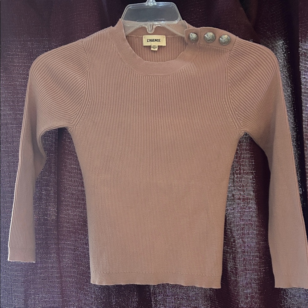 L’Agence Button-Shoulder Sweater-XS